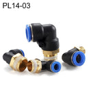 PL14-03 LAIZE Male Thread Elbow Pneumatic Quick Fitting Connector