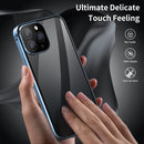 For iPhone 13 Dual-Lock Anti-peeping Glass 360 Full Body Frosted Magnetic Phone Case(Sierra Blue)