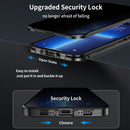 For iPhone 13 Dual-Lock Anti-peeping Glass 360 Full Body Frosted Magnetic Phone Case(Sierra Blue)