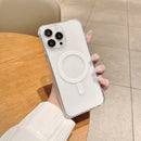 For iPhone 14 Pro Fine Hole MagSafe Magnetic Clear Acrylic TPU Case