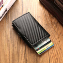 C1911H9 RFID Multi-card PU Leather Metal Card Package(Black)