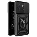 For OnePlus 10T Sliding Camera Cover Design TPU+PC Phone Case(Black)