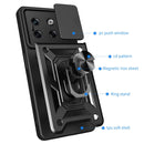 For OnePlus 10T Sliding Camera Cover Design TPU+PC Phone Case(Black)