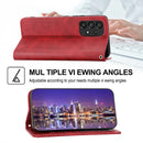 For Motorola Moto G42 Cubic Grid Calf Texture Magnetic Closure Leather Phone Case(Red)