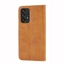 For Motorola Moto G42 Cubic Grid Calf Texture Magnetic Closure Leather Phone Case(Yellow)