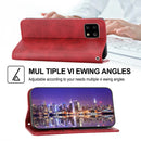 For Motorola Moto G32 Cubic Grid Calf Texture Magnetic Closure Leather Phone Case(Red)