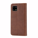 For Motorola Moto G32 Cubic Grid Calf Texture Magnetic Closure Leather Phone Case(Brown)