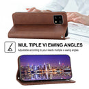 For Motorola Moto G32 Cubic Grid Calf Texture Magnetic Closure Leather Phone Case(Brown)