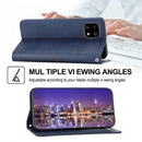 For Motorola Moto G32 Cubic Grid Calf Texture Magnetic Closure Leather Phone Case(Blue)