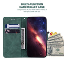 For Motorola Moto G32 Geometric Embossed Flip Leather Phone Case(Green)