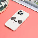 For iPhone 14 Pro Silicone Painted Phone Case with Lanyard(Feather Panda)