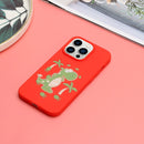 For iPhone 14 Pro Silicone Painted Phone Case with Lanyard(Dinosaur)