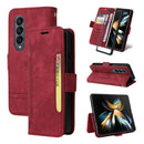 For Samsung Galaxy Z Fold4 BETOPNICE Dual-side Buckle Leather Phone Case(Red)
