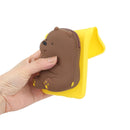 For iPhone 14 Pro Silicone Wallet Phone Case with Lanyard(Yellow Bear)