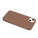 For iPhone 14 Solid Color Frosted Silicone Phone Case(Coffee)