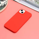 For iPhone 14 Solid Color Frosted Silicone Phone Case(Red)