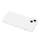 For iPhone 14 Solid Color Frosted Silicone Phone Case(White)