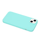 For iPhone 14 Solid Color Frosted Silicone Phone Case(Light Blue)
