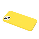 For iPhone 14 Solid Color Frosted Silicone Phone Case(Yellow)