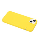 For iPhone 14 Solid Color Frosted Silicone Phone Case(Yellow)