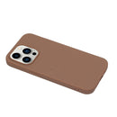 For iPhone 14 Pro Solid Color Frosted Silicone Phone Case(Coffee)