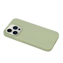 For iPhone 14 Pro Solid Color Frosted Silicone Phone Case(Bean Green)