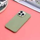 For iPhone 14 Pro Solid Color Frosted Silicone Phone Case(Bean Green)