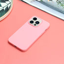 For iPhone 14 Pro Solid Color Frosted Silicone Phone Case(Dark Pink)