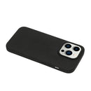 For iPhone 14 Pro Solid Color Frosted Silicone Phone Case(Black)