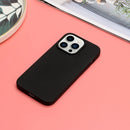 For iPhone 14 Pro Solid Color Frosted Silicone Phone Case(Black)