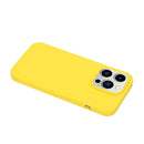 For iPhone 14 Pro Solid Color Frosted Silicone Phone Case(Yellow)