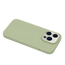 For iPhone 14 Pro Max Solid Color Frosted Silicone Phone Case(Bean Green)