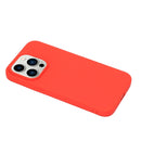 For iPhone 14 Pro Max Solid Color Frosted Silicone Phone Case(Red)