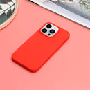 For iPhone 14 Pro Max Solid Color Frosted Silicone Phone Case(Red)