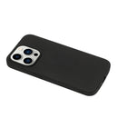For iPhone 14 Pro Max Solid Color Frosted Silicone Phone Case(Black)