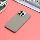 For iPhone 14 Pro Max Solid Color Frosted Silicone Phone Case(Grey)