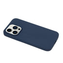 For iPhone 14 Pro Max Solid Color Frosted Silicone Phone Case(Navy Blue)