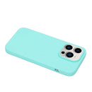 For iPhone 14 Pro Max Solid Color Frosted Silicone Phone Case(Light Blue)