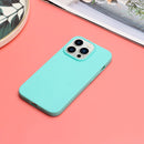 For iPhone 14 Pro Max Solid Color Frosted Silicone Phone Case(Light Blue)