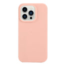 For iPhone 14 Pro Max Solid Color Frosted Silicone Phone Case(Light Pink)