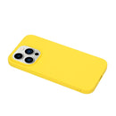 For iPhone 14 Pro Max Solid Color Frosted Silicone Phone Case(Yellow)