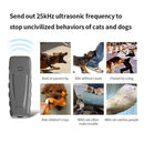 Rechargeable Ultrasonic Bark Stopper Automatic Identification of Sonic Dog Trainer(Black)