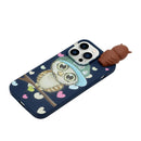 For iPhone 14 Pro Max Shockproof Cartoon TPU Phone Case(Blue Owl)