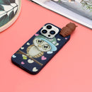 For iPhone 14 Pro Max Shockproof Cartoon TPU Phone Case(Blue Owl)
