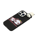 For iPhone 14 Pro Max Shockproof Cartoon TPU Phone Case(Two Pandas)