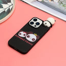 For iPhone 14 Pro Max Shockproof Cartoon TPU Phone Case(Two Pandas)