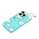 For iPhone 14 Pro Max Shockproof Cartoon TPU Phone Case(Clouds)
