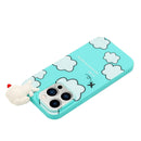 For iPhone 14 Pro Max Shockproof Cartoon TPU Phone Case(Clouds)