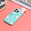 For iPhone 14 Pro Max Shockproof Cartoon TPU Phone Case(Clouds)