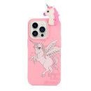 For iPhone 14 Pro Max Shockproof Cartoon TPU Phone Case(Unicorn)